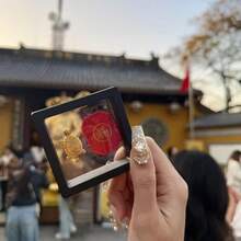 2 件/1 件风水吉祥金龟雕像摆件 - 金属财富象征，带保护套，适合风水爱好者、繁荣、财富装饰、家居装饰 - 彩色 - 查看 15