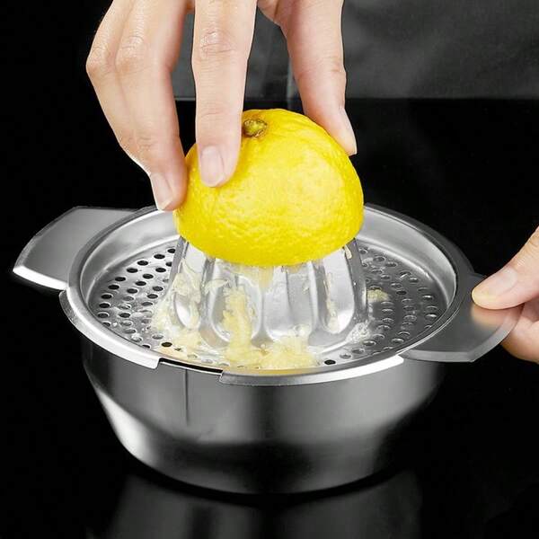 304 Stainless Steel Manual Juicer, Home Lemon Orange Squeezer Press Juice Extractor