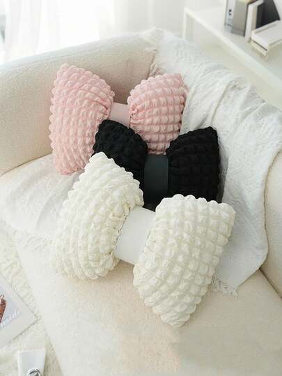 1pc Bow Cushion Pillow, Lumbar Pillow, Home Improvement Cushion, Car Lumbar Support Headrest, Lumbar Pillow For Bed, Sofa, Living Room, Outdoor Decoration, Halloween And Christmas Decoration.