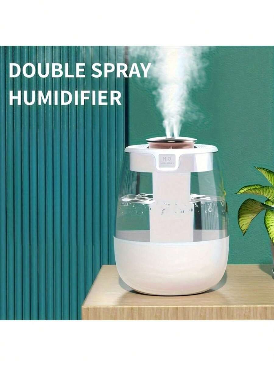 大容量超静音雾化加湿器，带 USB 接口 - 非常适合卧室和办公桌，大容量，是家庭和卧室的理想加湿器