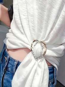 1pc Metal Clothing Knotted Buckle, Waist Corner Buckle, One-Piece Skirt Shirt T-Shirt Scarf Waist Buckle, Women'S Clothing Accessories, Gift For Friends