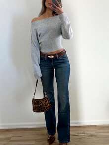 Pull tricoté à col asymétrique oblique, confortable et élégant, convient pour les sorties, les tenues décontractées et les voyages en automne/hiver