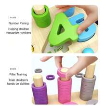 Magnetic Color & Number Maze For Toddler, Montessori Wooden Color & Number Matching Toys - Toddler Fine Motor Skills Toys For Boys Girls 3 4 5 Years Old