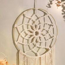 Macrame Catcher Bedroom Adult Wall Decor Large Boho Wall Hanging With 5 Woven Tassels Home Decoration Ornament
