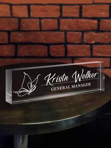 Custom Engraved Acrylic Name Plate For Desk,-37styles,Desk Name Plate Personalized, Office Desk Decor For Women Men, Acrylic Desk Accessories, Office Gifts For Boss, Employee Appreciation Gifts,Ideal For Boss, Teacher, Coworker Appreciation Gifts,Personalized Office Decor, Ideal Gift For Bosses, Teachers, Lawyers, Doctors & Colleagues - Perfect For Housewarming, Christmas, Thanksgiving, Personalized Gifts, Holiday Gifts - Multicolor - View 18