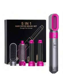 5 In 1 Hot Air Brush, Multi-Function Curling Iron And Straightening Hair Dryer Brush, Mother's Day, Valentine's Day, Friends Gift