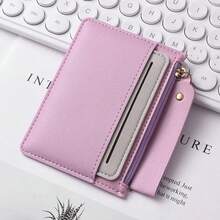 Nueva Cartera de Mujer Desmontable de Doble Uso, Tarjetero, Mini Monedero - Morado - Ver 18