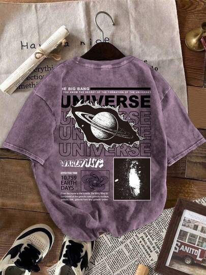 YUNCHIC - Men's Washed Short Sleeve Shirt & Casual Pants, Suitable For Workplace, Commute, Daily Wear, Workout, Easy Care, Durable, Multi-Size, Essential Summer Staple