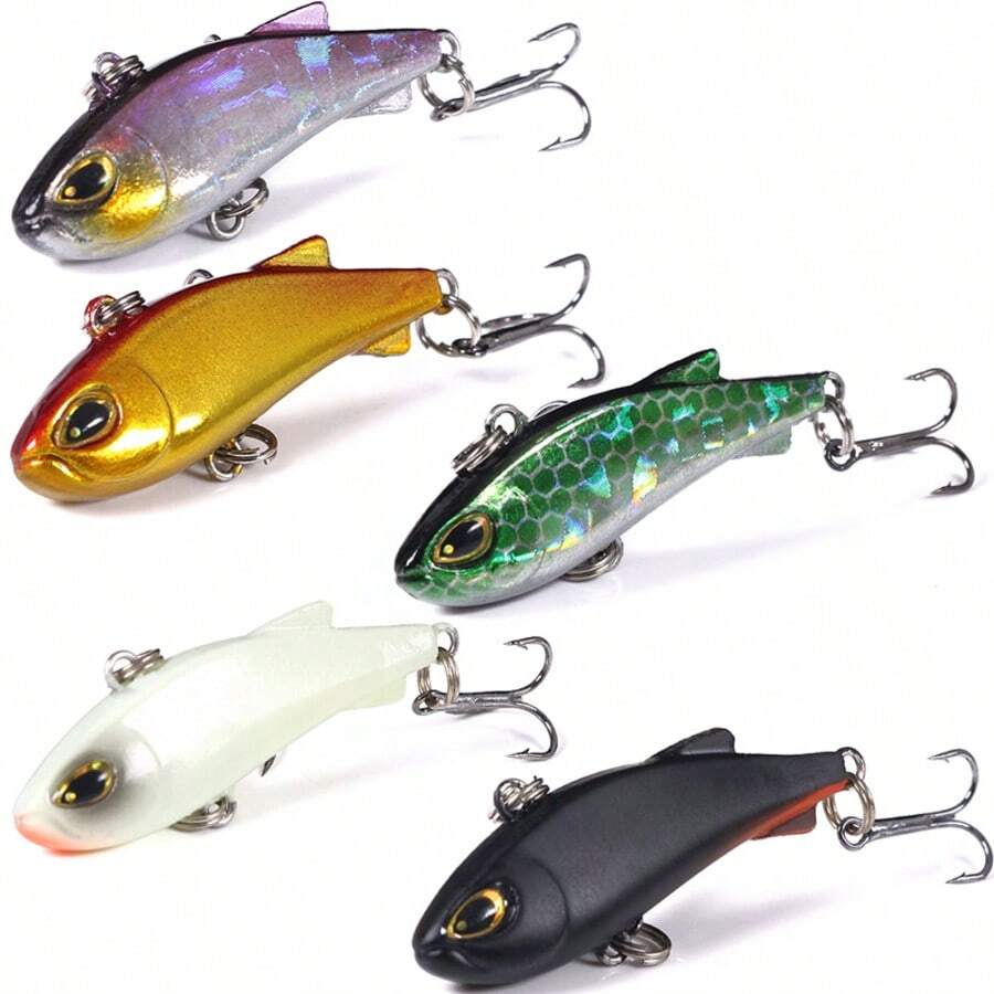 HENGJIA 5pcs Sinking Mini VIB Fishing Lure 4cm 4g Vibration Artificial ...