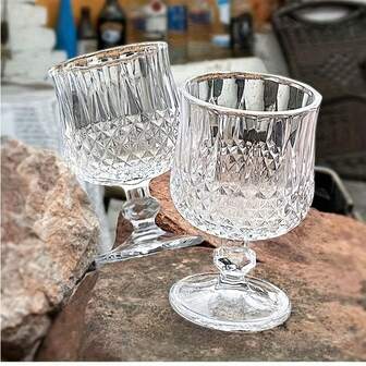 12/6 st/4 st/2 st/1 st högkvalitativ värmebeständig glaskopp/bägare, diamantstruktur, tjock och hållbar, lämplig för dagligt bruk i hemmet, födelsedagsfest, exklusiv bankett, KTV, kan innehålla te, dryck, kaffe och mer