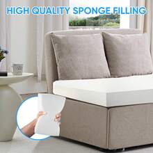 Puremind Full Size Single Sofa Bed, 2 In 1 Convertible Linen 1-Seater Sleeper Sofa Couch With Cushions - Beige - View 6