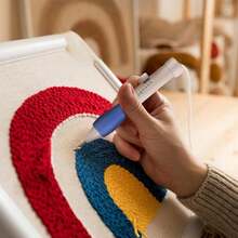 1 Set DIY Embroidery Punch Needles, 3 Sizes Embroidery Needles, Felt Punch Needle Crochet Knitting Sewing Punch Pen Kit, Beginner Handcraft Tools, DIY Embroidery Pen (Random Color)