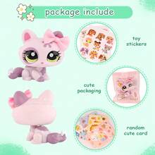 Minilpsshop Rare Pet Shop Animal Toy:Crouching Cat #1628 With Accessory – Ideal Adult Collectible Gift - 紫色 - 查看 5
