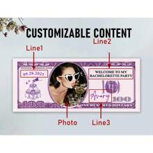 20/40/60/80/100 pièces, Faux billets pour anniversaire de mariage, billet de dollar de mariage personnalisé, votre visage sur l'argent, billet de 100 dollars personnalisé, argent de jeu pour fête de fiançailles, visage personnalisé sur un billet d'un dollar, faux billets avec photo, argent de jeu pour enterrement de vie de garçon, argent factice