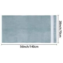 2 Pack Bath Towels, Quick Drying And Highly Absorbent Bath Towels Thick Towels For Gym Pool Hotel - Blue - View 8