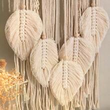 Macrame Catcher Bedroom Adult Wall Decor Large Boho Wall Hanging With 5 Woven Tassels Home Decoration Ornament