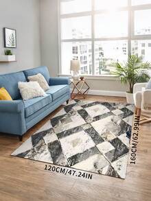 1 Multi-Color Mixed Cut Pattern Large Carpet, European Style Living Room Corridor, Entrance Door, Universal Decorative Mat, All Seasons, Home Decor - Multicolor - View 6