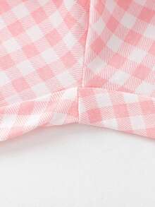 Balabala 青少年女孩睡裤夏季格子棉质休闲裤 - 白紅色調 - 查看 7