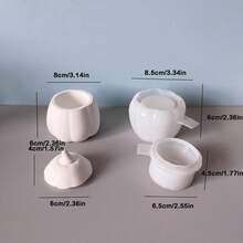 万圣节南瓜硅胶模具，DIY手工创意收纳盒，树脂环氧硅胶模具，节日礼物，家居装饰收纳石膏模具 - 白色 - 查看 5