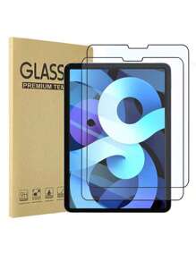 2 buc. folie de protecție pentru ecran din sticlă securizată compatibilă cu Air/Pro/Mini/1/2/3/4/5/6/7/8/9/10//Th Gen/8 inch/9,7 inch/10,2 inch/10,5 inch/10,9 inch/11 inch/12,9 inch/2016-2022, rezistentă la șocuri, anti-cădere, rezistentă la zgârieturi, anti-amprentă, acoperire completă, esențială, aplicabilă pentru protecție zilnică, birou, acasă, protecție ecran, accesorii