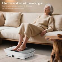 ZenActive Vibration Plate Exercise Machine – Whole Body Workout Fitness Platform – Motor Speed Control, Smart Screen, Low Noise, 220 LBS Load – Ideal For Home Training, Shaping, Strength Training & Lymphatic Support – Portable LowImpact Vibration Machine For Muscle Toning, Recovery, Wellness – Adjustable PreSet Modes & Calorie Tracker – Compact Design For Bedroom Living Room Gym Use - Grey - View 3