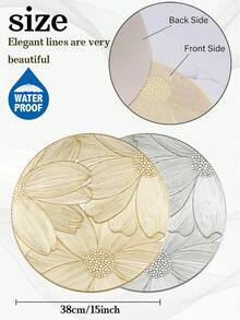 1-6 miếng lót bàn ăn hình chữ nhật bằng PVC tối giản, có thể giặt được, dễ vệ sinh, lau sạch, chống trượt, miếng lót bàn ăn, Sweet Reverie, miếng lót bàn ăn thanh lịch, trang trí bàn ăn, thảm ăn nhà bếp, trang trí tiệc cưới ngày lễ - Nhiều màu - Xem 7