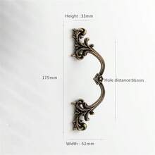 1 Pc European Style Zinc Alloy Retro Bronze Ancient Silver Handle Furniture Cabinet Door Handles Cupboard Wardrobe Door Pulls Drawer Knobs Wine Cabinet Handle Furniture Hardware