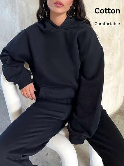 Terno esportivo feminino de manga comprida de algodão puro, estilo universitário, primavera e verão, novo terno esportivo de duas peças, terno de duas peças de manga comprida macio e respirável da moda