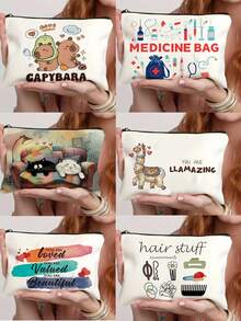 成年犬零食收纳袋，可爱宠物零食图案，轻便拉链袋，适合旅行，无味，非常适合存放宠物玩具、零食、领带 - 送给狗妈妈的完美礼物