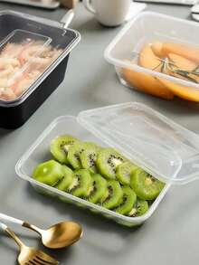 5/10/15/30个带盖一次性餐盒，长方形塑料餐盒，商用厨房收纳，适用于野餐、餐厅、外卖、厨房用品、返校