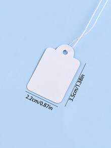 100 piezas Etiquetas de marcado blancas con cordón, Etiquetas colgantes para joyas, Etiquetas de precio con cordón, Etiquetas de etiquetado en blanco para precios de regalos, joyas, ropa, etiquetas de precio de mercancías, etiquetas de prendas de vestir, etiquetas de regalos para fiestas