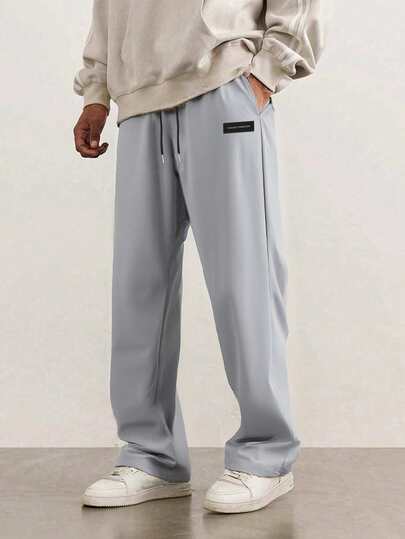 بنطلون رجالي خفيف الوزن، ذو ساق مستقيمة، قابل للتنفس، سريع الجفاف، مطبوع، فضفاض، متدفق، بنطلون صيفي كاجوال، للخريف