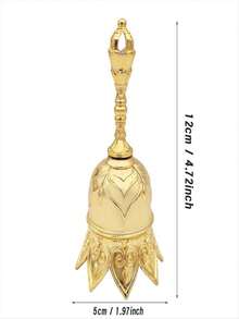 1/2个，复古优雅黄铜手铃 - 抛光表面 - 适用于婚礼、公告及服务场合，也可用于卧室、旅行、办公室、学校、圣诞节礼物和房间装饰