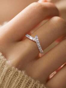 خاتم فضة إسترليني 925 بتصميم بسيط، خاتم مرصع بالكامل بالماس للنساء، مقاسات صغيرة وكبيرة، هدية فاخرة فريدة، مناسب للارتداء اليومي