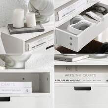 NKD03-W, Floating Nightstand Wall-Mounted Bedside Table Cabinet Wall Shelf Floating Shelf With Drawer - White - View 4