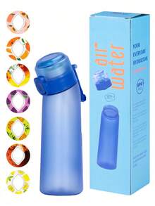 1PC Flavored Water Bottle, Bottle Starter Set, Drinking Bottle With One Random Flavoured Pods Suitable For Gyms, Schools, Flavored Water Bottle, Back To School Supplies