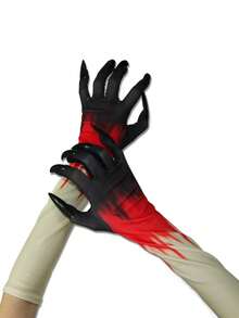 Luvas com Unhas Longas para Halloween, Luvas de Vampiro, Luvas de Bruxa, Luvas de Garra de Demônio para Cosplay