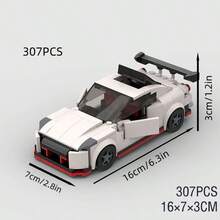 MIKEMENG Blue/Grey Supercar Racing Building Blocks Toy Set, Suitable For Children 6+ Years Old And Adults, Technical And Engineering Construction Toy For Boys, Best Collectible Gift For Halloween, Christmas And Birthday - Model - View 9