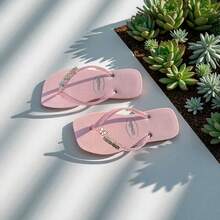 Women's Flip-Flops With Butterfly Detail - 淺粉色 - 查看 4