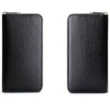 新品本革レディースウォーターリップルロングウォレットコインバッグウォレット実用多機能ウォレット - ブラック - チェックする 5