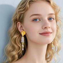 2 piezas Nuevos Dilatadores de Oreja de Acero Inoxidable DIY, Túneles y Enchufes para Perforación, Joyería para Expansión de Orejas, Pendientes Colgantes para Mujeres - redondo - Ver 6