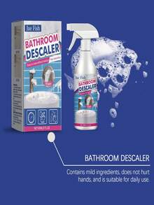 两瓶装多用途浴室泡沫清洁喷雾——有效去除淋浴房门水垢，清洁不锈钢水槽，也可用于去除马桶水垢，让浴室洁净闪亮。随机发货，新旧型号不限。