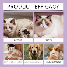 Rengöringsmousse utan sköljning för husdjur, katter och hundar. Kropp och päls. Luktborttagande och rengöring. Bekväm skummande mousse utan sköljning.