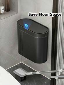 1 PC Smart Sensor Trash Can With Silent Close, Automatic Sensing, Odor-Resistant Design, And AA Battery Power (Batteries Not Included). Suitable For Kitchen, Bathroom, Living Room, Office.