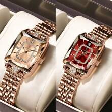 POEDAGAR Luxury Watch For Woman Waterproof Calendar High Quality Ladies Watch Stainless Steel Fashionable Women's Clothing Jewelry Accessories Elegant+Box Japan Imported Quartz Movement Birthday Gift Mom Wife Friends Lovers Souvenirs Back To School Essentials - 彩色 - 查看 12