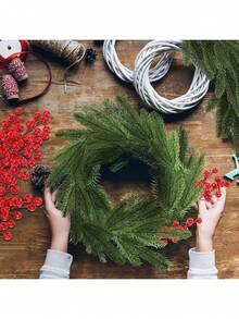 15/30/360PCS Artificial Flowers Foam Holly Christmas Pine Needles Bouquets Bouquets Christmas Red Fruit Fake Plants For Centerpieces For Room Decor,Winter Home Decoration, Halloween Decoration, Christmas Decoration, Birthday Gifts