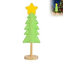 Christmas Tree Figurine Decor Yellow Star Christmas Tree Tabletop Decor For Holiday Home Standing Home Decor Christmas Decorations Room Decor Winter