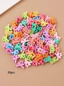 15/20件套女孩简约长方形发夹，适合日常或节日佩戴 - 彩色 - 查看 8