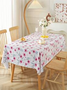 1 szt. Mały świeży kwiatowy wiejski obrus wodoodporny, olejoodporny i niespieralny prostokątny obrus na stół do herbaty