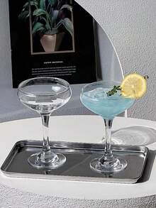 Bộ 2/6 ly thủy tinh pha lê dùng để uống Martini, nước ép, sâm panh, sữa chua, thích hợp cho nhà hàng, tiệc chiêu đãi, liên hoan, họp mặt, đám cưới, làm quà tặng. - Trong sáng - Xem 3